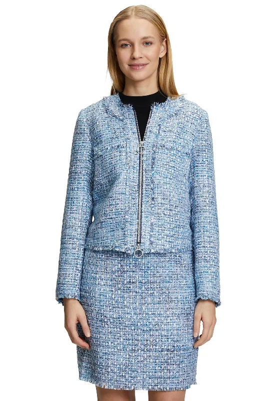 Betty Barclay Short Tweed Jacket, Light Blue