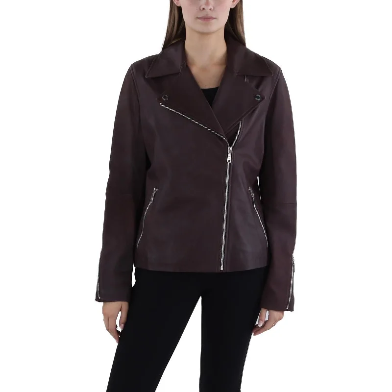 Womens Leather Zipper Leather Jacket