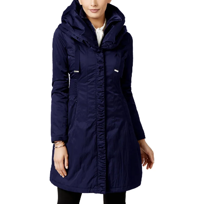 Womens Hooded Long Raincoat