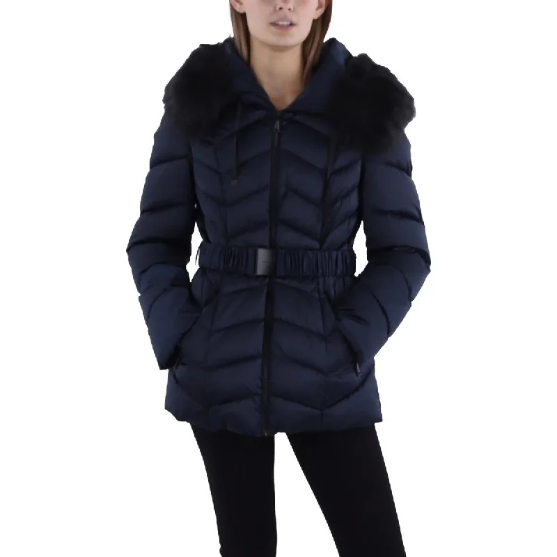 Womens Insulated Belted Puffer Jacket