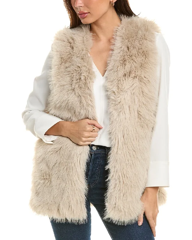 Surell Accessories Shaggy Vest