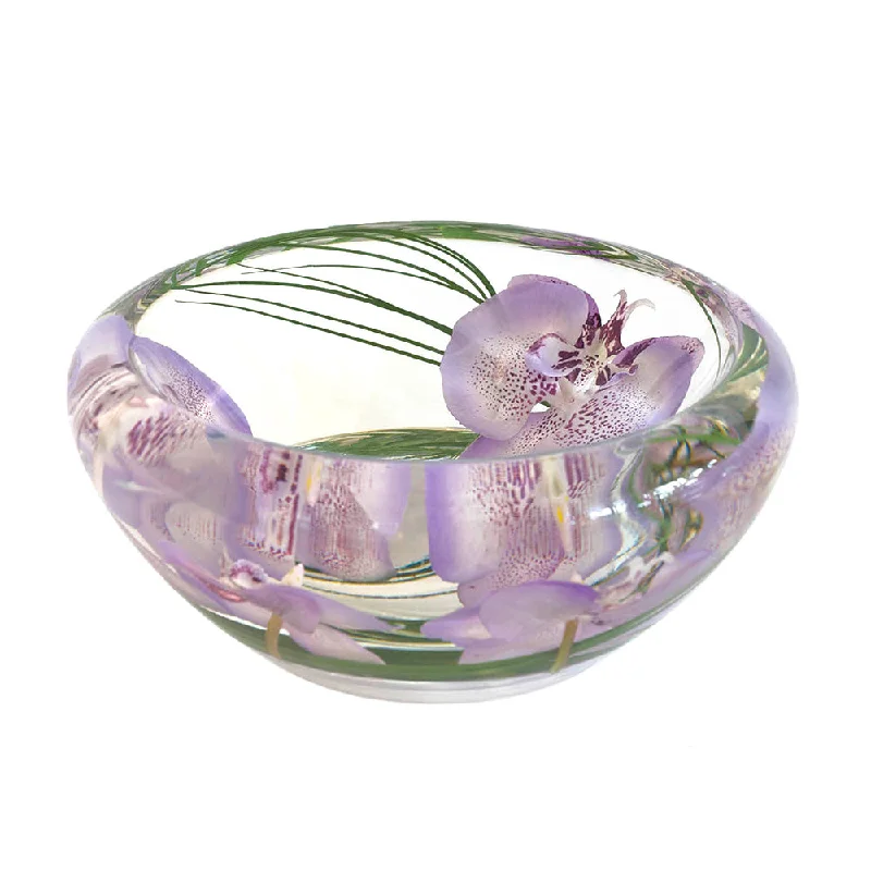 Lavender Spotted Phalaenopsis Flower Bowl