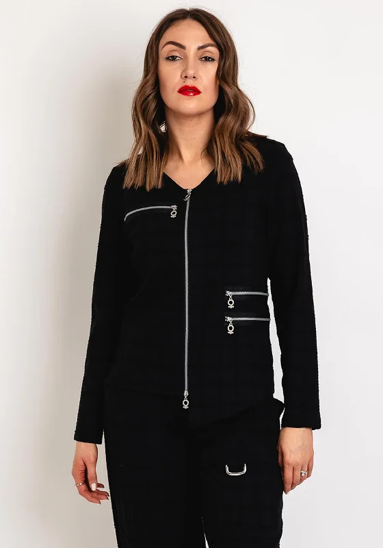 My Soul Zip Detail Textured Jacket, Black