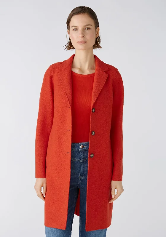 OUI Mayson Boiled Wool Jacket, Aura Orange