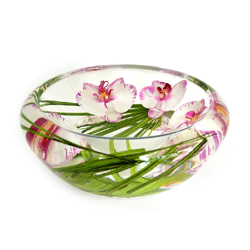 Pink/White Phalaenopsis Flower Bowl