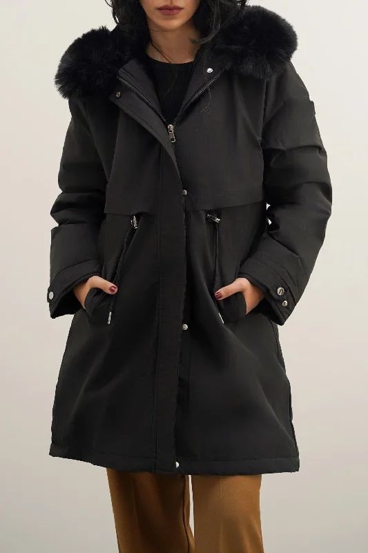 HOODED PUFFER JACKET