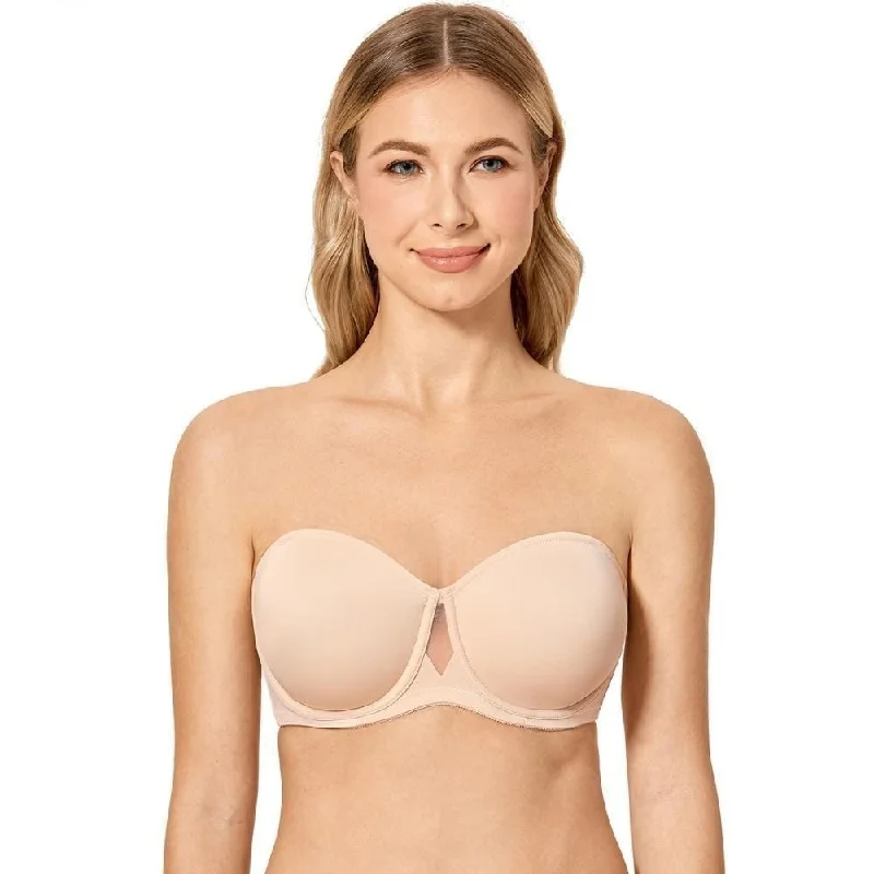 Women's Plus Size Beige Color Multiway Smooth Non Padded Strapless Bra