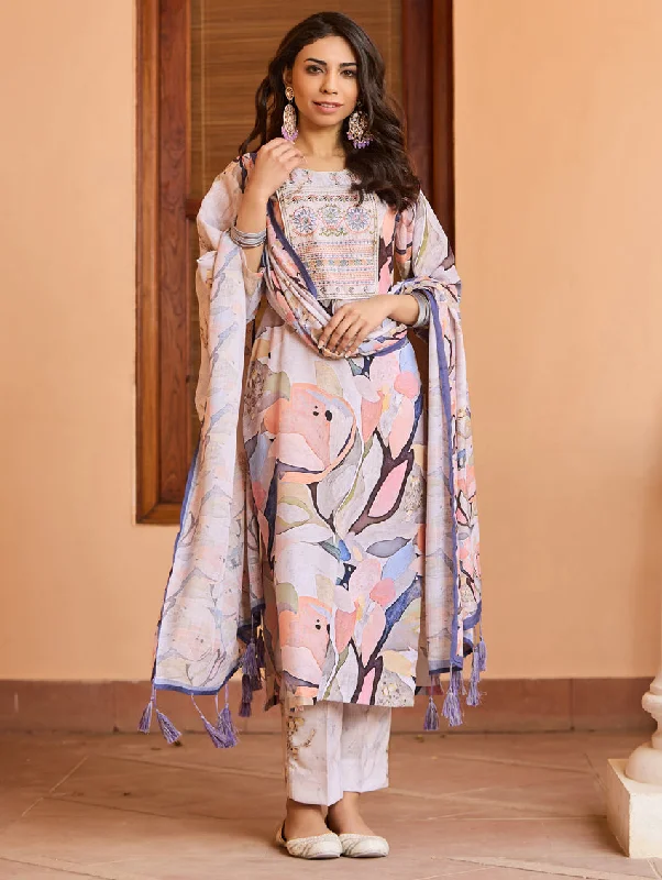 Digitally Printed Cotton Suit Set 3986