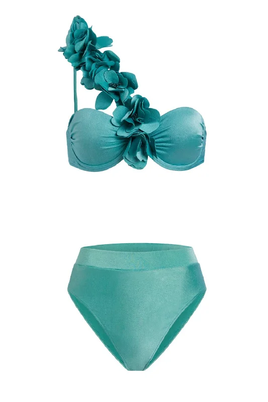 Flower Applique Bikini Set