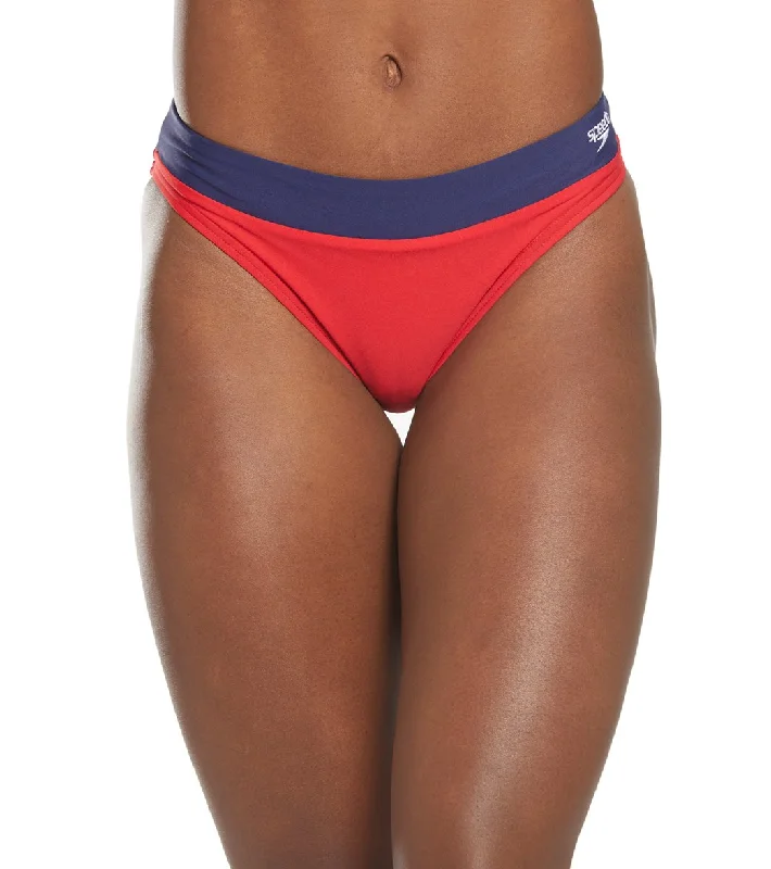 Speedo Lifeguard Hipster Bikini Bottom Swimsuit US Red